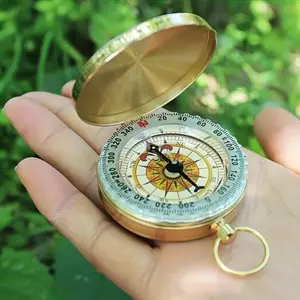 Portable Compass with Luminous Feature, 1 Piece Water-resistant Compass, Essential Nighttime Adventure Tool for Camping & Hiking