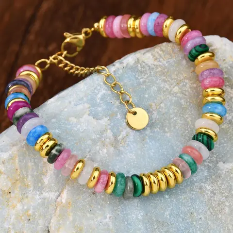 Boho Style Colorful Beaded Bracelet, Fashionable Jewelry for Women & Girls, Casual Jewelry for Party, Daily Clothing Decor, Birthday Gift, Bead Bracelets