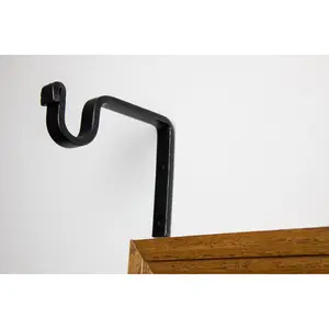 Wrought Iron Single Curtain Rod hook (Set of 2)- Amish Made