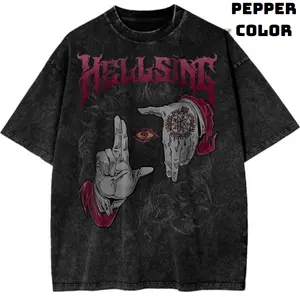 Hellsing Dark Gothic Vintage Tee, Alucard T-Shirt, Hellsing Shirt, Vintage Graphic Tees, Unisex Anime Manga Shirt Top Menswear Womenswear Streetwear