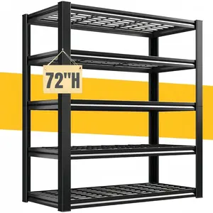 Garage Shelving Heavy Duty,5-Tier Storage Shelves,2500LBS Adjustable Metal Shelving Units for Basement, Kitchen,Commercial,Warehouse,Pantry, 35.5" W x 72" H x 15.8" D