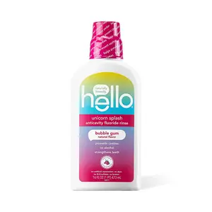hello kids unicorn splash fluoride mouthwash