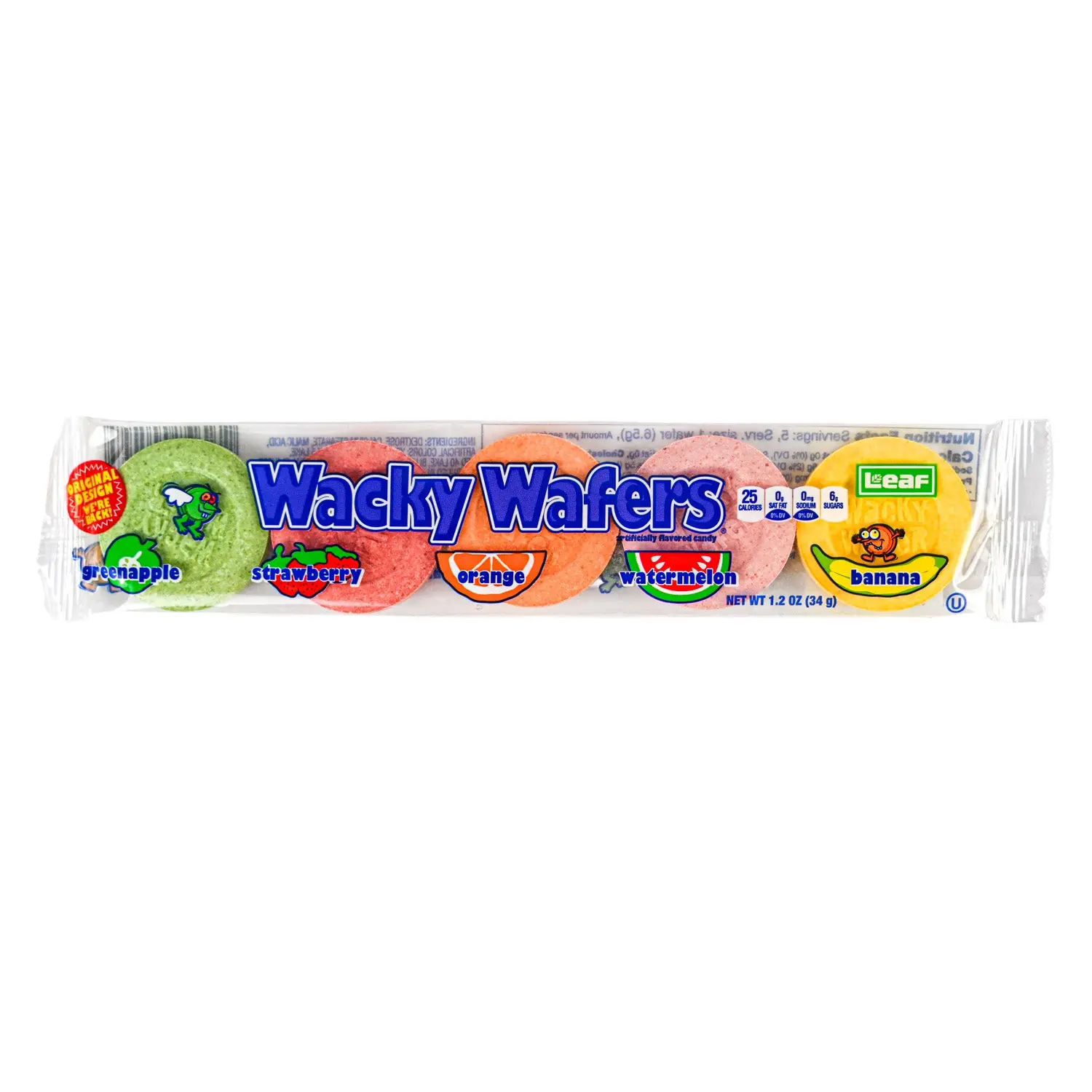 Wacky Wafers Retro Crunchy Fruity Candy Cookie Snack Wacky Wafers Retro Crunchy Fruity Candy Cookie Snack