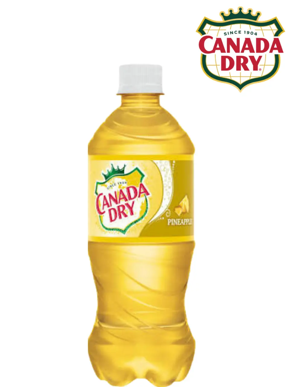 Canada Dry Pineapple Soda 20 FL OZ | Single Bottle, 3 Pack or 7 Pack | Pineapple Flavored Soda | NYC Bodega Favorite | NY Snack Pantry