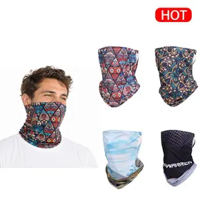 [ 2 Pcs ] Neck Gaiter, Cooling Breathable Face Mask UV Protection Scarf Hiking  balaclava headband, headwear for cycling and fishing