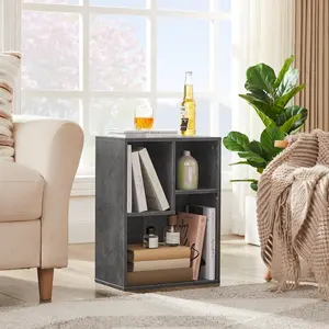 VECELO 3-Cube Open Bookcase, Small Bookshelf 2-Tier Storage Organizer
