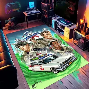 Ghostbusters 04 Animated Print Carpet, Home Living Room, Bedroom, Office Chair Under Carpet, Gift for Family and Friends, Christmas Decorative Carpet
