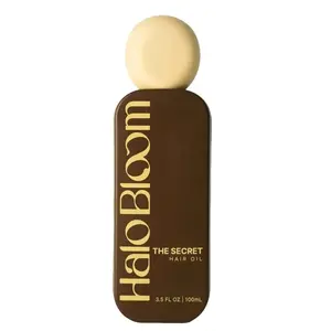Halo Bloom Hair Oil The Secret - Prunus Amygdalus Dulcis Sweet Almond Oil for Healthy Scalp & Strong Hair - Cruelty-Free, Mineral Oil-Free Formula