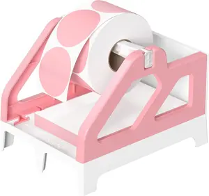 Label Holder for Rolls and Fan-Fold Labels, Thermal Sticker Roll Holder for Desktop Thermal Printer Shipping Supplies Industrial Paper,