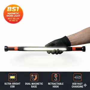 LED Magnetic Work Light| Super Bright Under Hood Inspection Light with Hook, 3 Modes, Portable Car Repair Light for Auto Maintenance