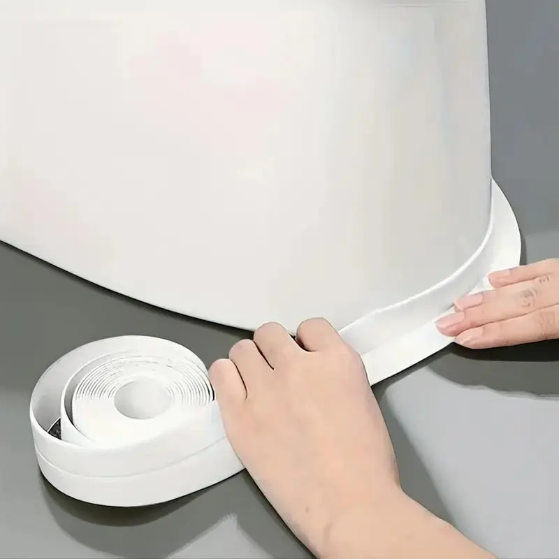 Self-Adhering Silicone Waterproof Sealing Tape - Easy to Apply, Secure Fit, Durable Edge Protector for Kitchen Sink, Bathtub Floor, Home Supplies, Tools and Gadgets