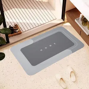 Absorbent Diatomite Kitchen Mat Non-Slip Floor Rug Bathroom Living Room Entrance Doormat Carpet Set Rubber
