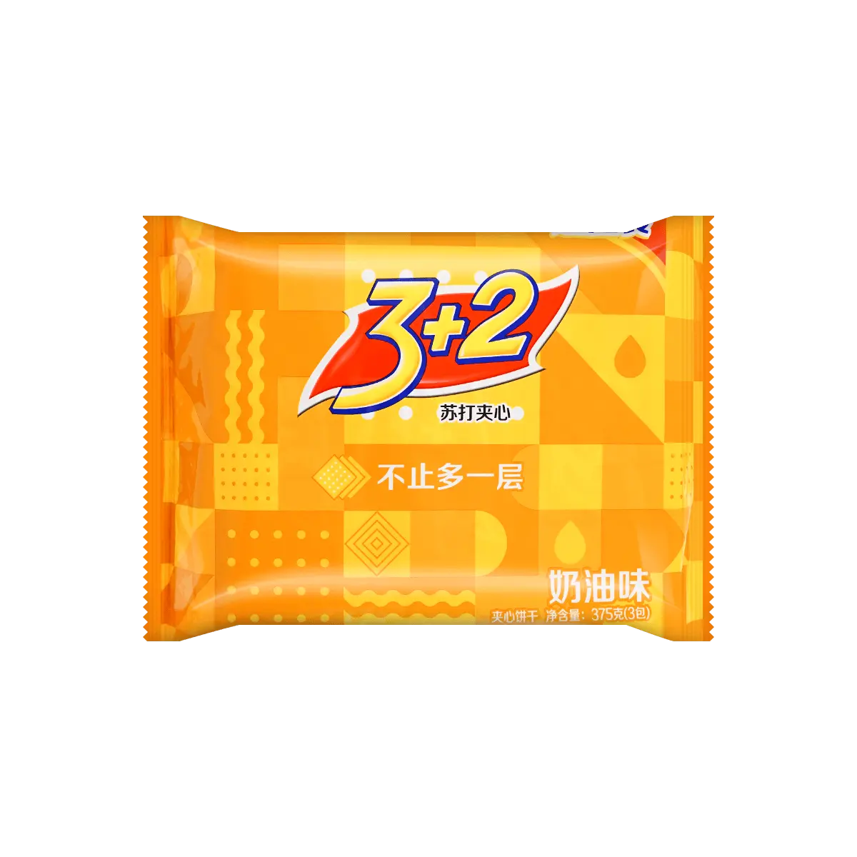 Master Kong 3+2 Cream Sandwich Biscuits, 5-Piece Packs, 375g - Delicious Snack for Kids & Adults