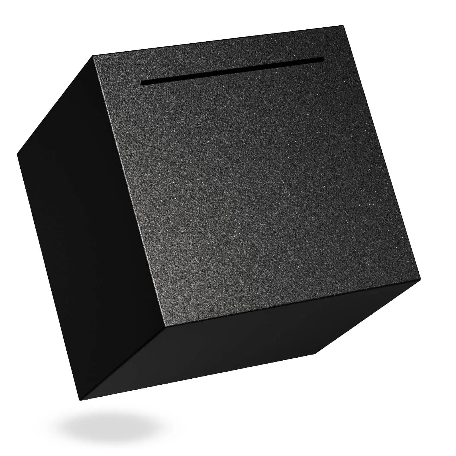 Piggy Bank for Adults, Must Break to Open Stainless Steel Saving Box, Durable Metal Money Bank for Budgeting & Emergency Cash (Black, 4.72 Inches)