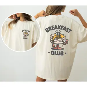 Breakfast Club, Front and Back, Pancakes, Vintage, Retro, Movie Shirt, Women's Comfort Color Tee, Tshirt