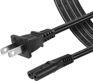 12FT Power Cord Compatible TCL Roku Samsung LG TV Non Polarized AC Power Cable Replacement [UL Listed] TONIWA