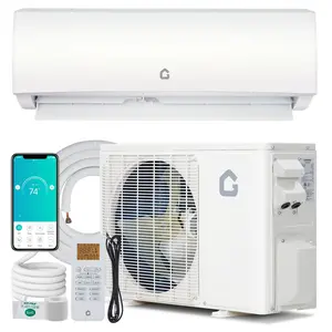 11500 BTU Wifi Enabled Mini Split Air Conditioner & Heater, 17 SEER2 230V Inverter Ductless Wall AC Unit with Pre-Charged Condenser, Heat Pump & Installation Kit