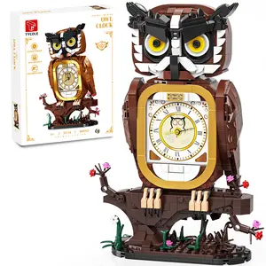 TYCOLE Owl Clock Building Block Set, a functional clock building block toy, a bird display model for home decoration, suitable as a birthday gift for boys aged 8 - 14 and adults (964 pieces), Mother's Day gift, TikTokshop Spring Refresh Summer Atmosphere