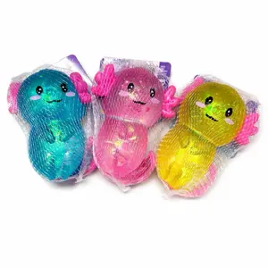 Sticky squishy axolotl glitter stress relief toy