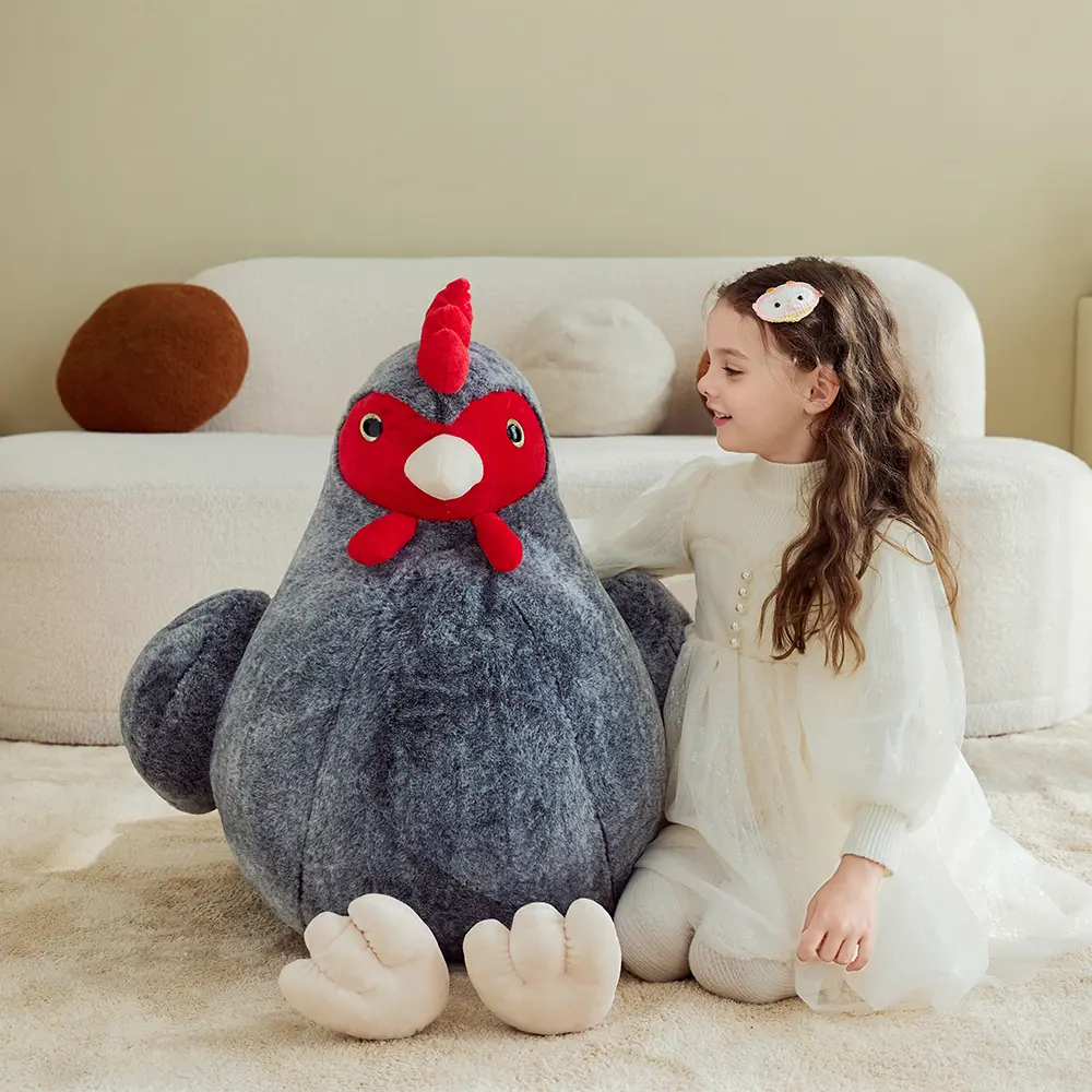 IKASA Giant Chicken Stuffed Animl Plush Toy,Big Large Jumbo Soft Toys,25.5" Cute Huge Size Fluffy Plushy Oversized Fat Plushie,Gifts for Kids