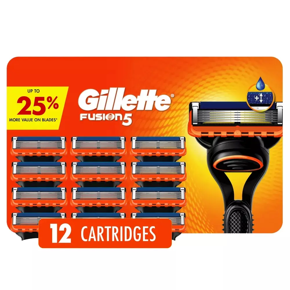 Gillette Fusion5 Men's Razor Blade Refills - Close Long-Lasting Shave, Includes 5 Blades for Convenient Use
