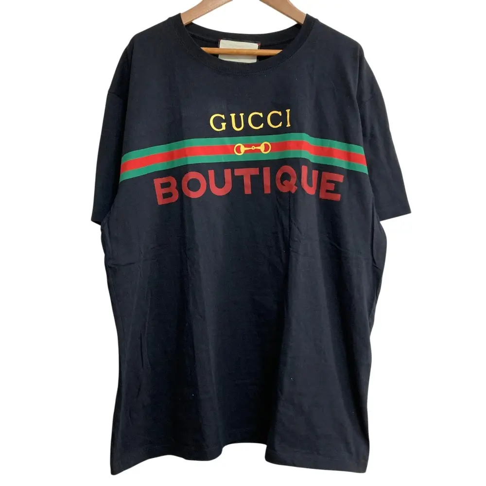 Pre-owned GUCCI Cotton Small Leather Goods Logo T Shirt