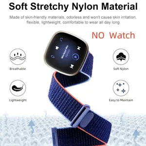 Adjustable Nylon Watch Band with Buckle Design, Compatible with Fitbit Sense/versa 3/versa 4/sense 2, Durable & Comfortable Strap, Smart Watch Accessories, Wearable Accessory