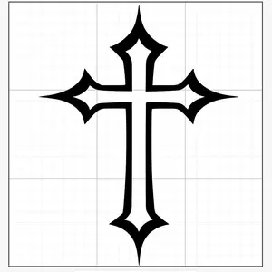 Vinyl Decal Cross - Ideal for Car and truck Decoration, Durable and Easy to Apply