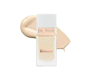 Flower Beauty By Drew Barrymore Light Illusion SPF Foundation, Makeup Cosmetic - Buildable Blend, Lightweight Formula - Natural, Flawless, Long-Lasting Finish - Shell Shade for Smooth Radiance