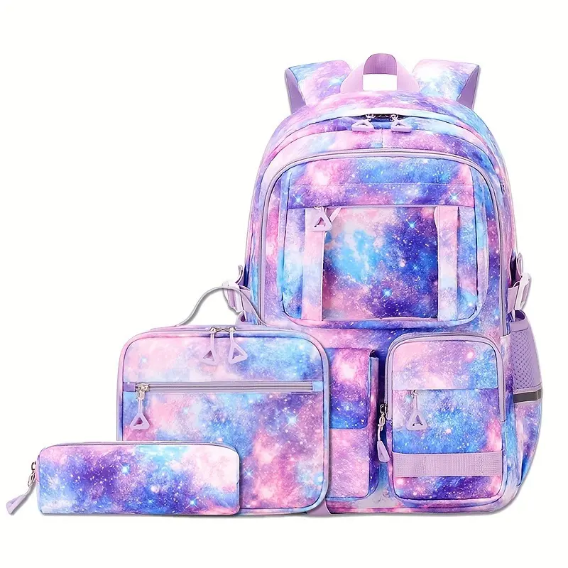 2026 New Model Backpack Travel Bag Outdoor Leisure School Bag Printed Waterproof Backpack Three-Piece Spine Protector