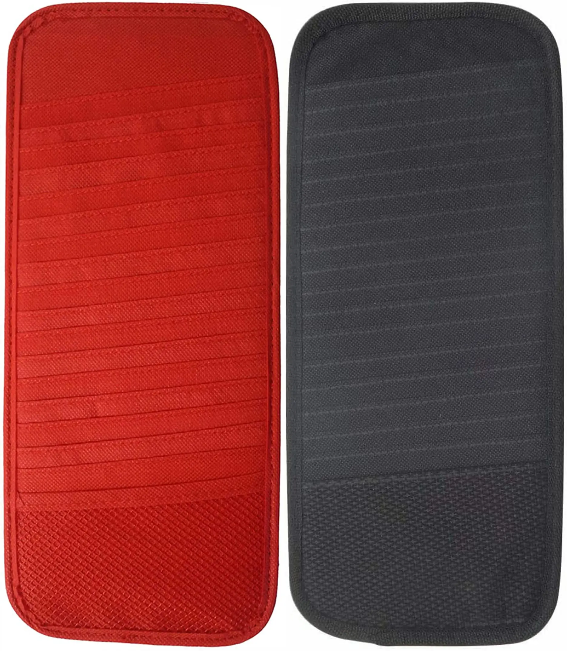 2-Pack, 18 CD Car Sun Visor Storage Disc Capacity DVD Holder Pocket Case Organizer. 1 Black & 1 Red