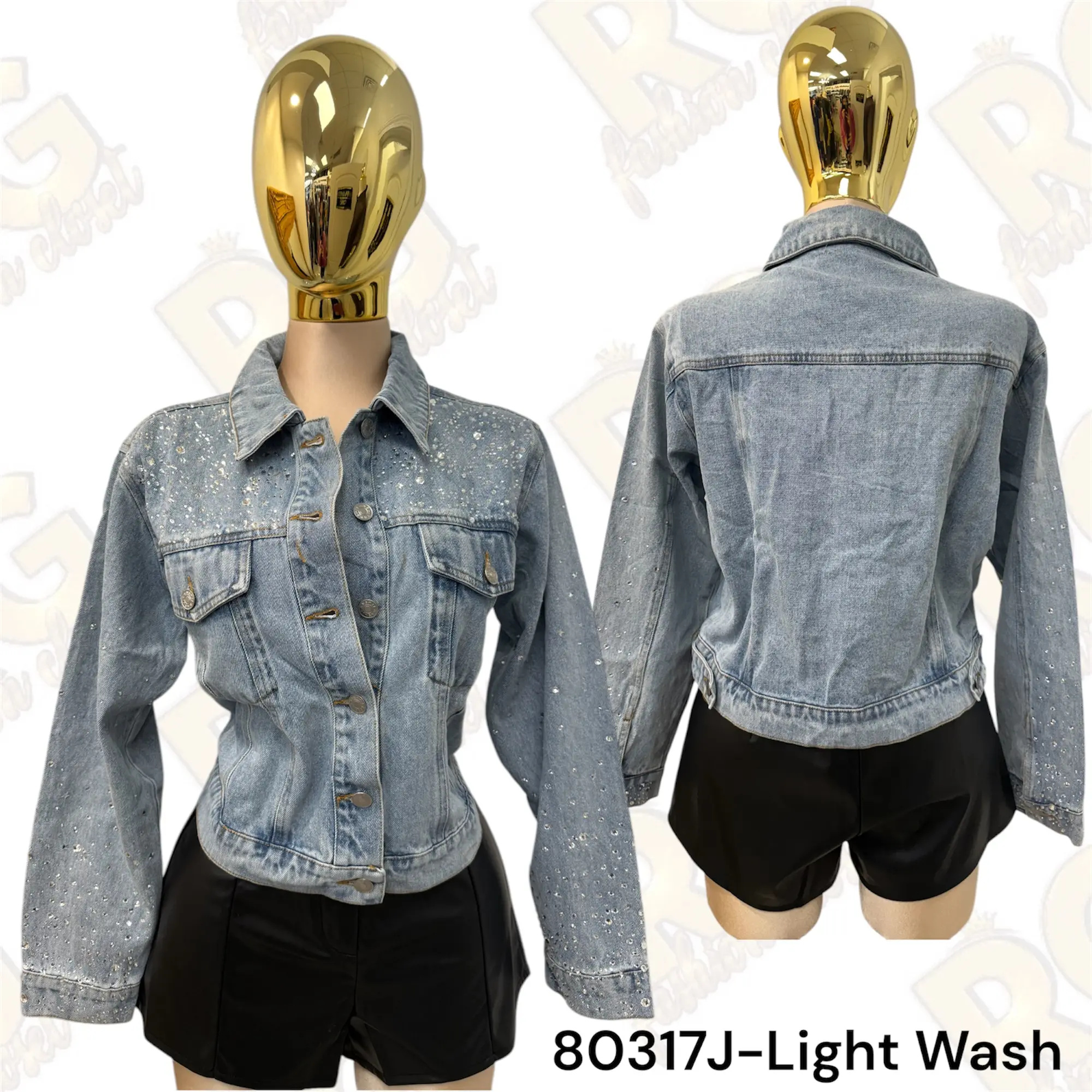 Rhinestone Denim Jacket Womenswear