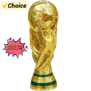 Golden Resin Football Trophy Champions Soccer Trophies Resin Ornament Football Fan Gift Home  Decoration Craft