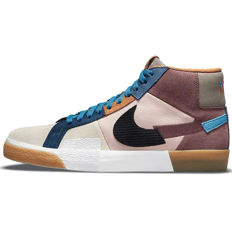 Nike SB Blazer Mid Mosaic Brown Skate Shoes Unisex DA8854-600