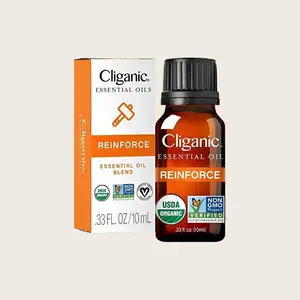 Cliganic Reinforce Essential Oil Blend - Natural Aromatherapy Oil for Diffuser Steam Distilled | Non-GMO Verified