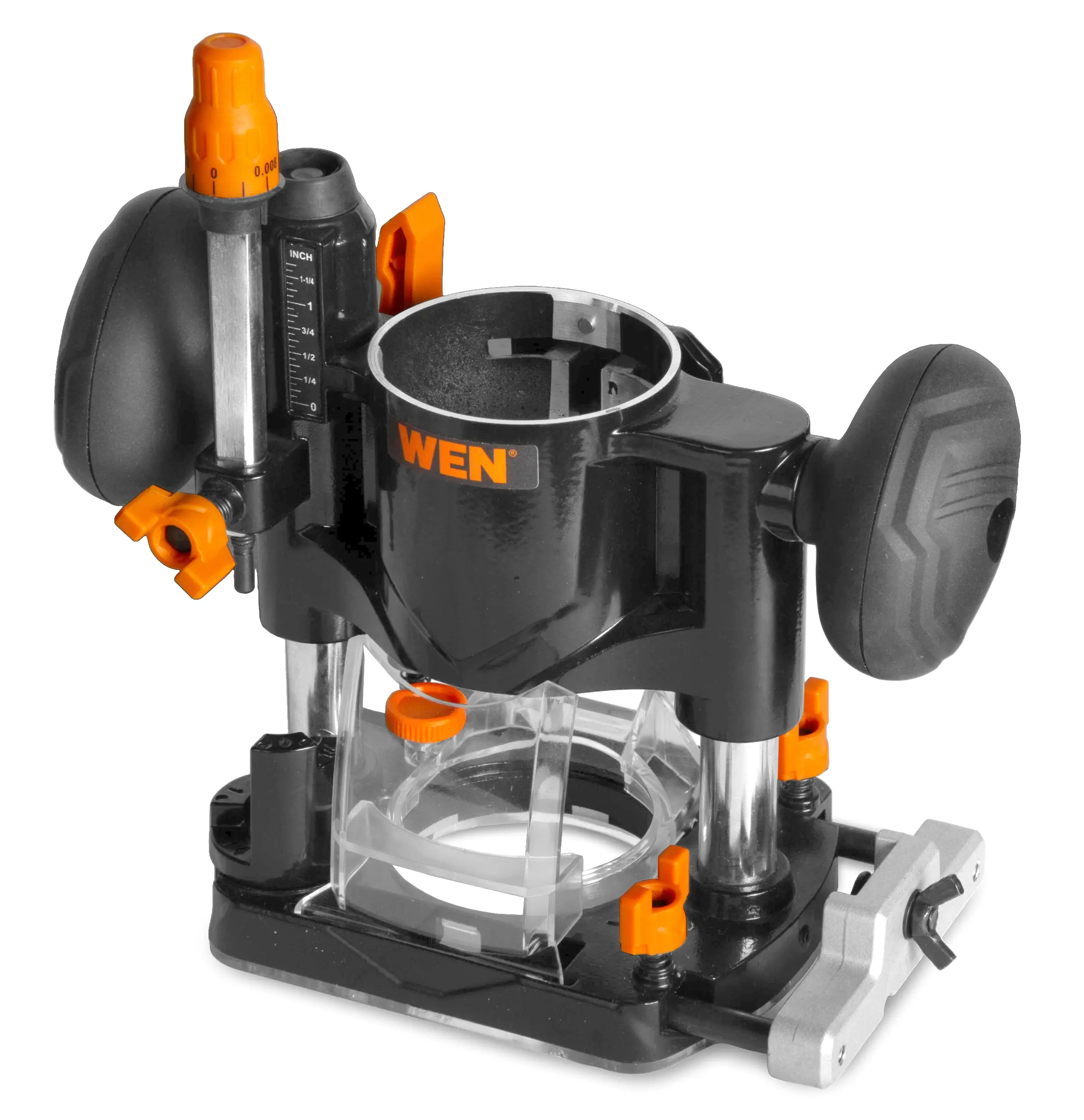WEN 20610-PB Plunge Base Kit for Compact Trim Routers, 40mm Size, Accurate Adjustments, Versatile Design, Non-Slip Rubber Grip, Accuracy, Versatility