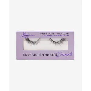 Desirable Sheer Band 3D Faux Mink Wispy Lash Eyelashes Makeup