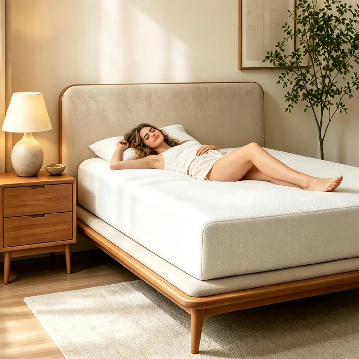 Premium Cooling Mattress - Layered Gel Foam, Breathable, Fiberglass-Free for Luxury Daily Sleep Comfort