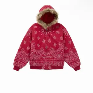 Supreme Bandana Denim Hooded Work Jacket SIZE LARGE