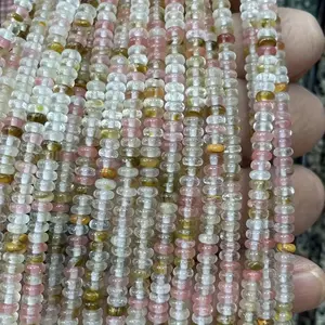 LLLStone high-quality natural 2x4mm watermelon shell abacus beads, premium loose spacer beads for jewelry making, bracelets, necklaces, DIY crafts - unique marble texture, durable and versatile accessory material, used for jewelry manufacturing, necklace