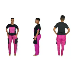 Pink Ankara top and cargo set