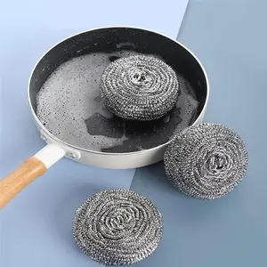 20 Pieces Non-Shedding Steel Wool Balls for Kitchen Cleaning - Durable Iron Wire Scrubbing Sponges Pack for Tough Stains & Grease Removal