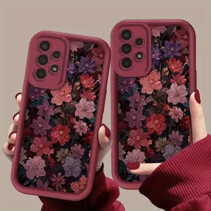 Phone Case - Retro Floral Design Soft Case for Samsung Galaxy S26 S25 S24 S23 S22 S21 Fe Plus Ultra A13 A14 A15 A16 A17 A33 A34 A35 A36 A52 A53 A54 Note20, Featuring a Minimalist And Premium Feel with Air Cushion Protection
