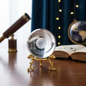 Transparent Crystal Ball Decoration, Simple Glass Ornament, Home Decor Accessory, Perfect for Holiday Parties and Fortune Telling Room Decor