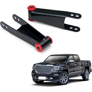 3 Inch Rear Drop Lowering Shackle Suspension Kit Compatible With 2001-2010 Chevrolet Silverado 1500 2500 3500 HD/GMC Sierra 1500 2500 3500 HD Models - OEM 410730