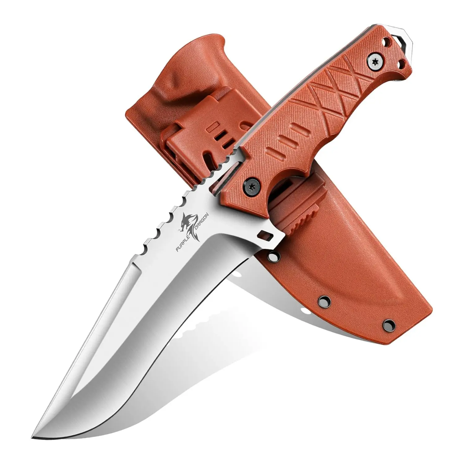 Purple Dragon Garden Knife with Sheath - D2 Steel Garden Tool for Bushcraft, Outdoor Use - Ergonomic G10 Handle Gardening Gear Gift for Men