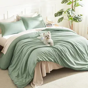 【Summer Sale Deals】Litanika 3-Piece Lightweight Comforter Set - Soft All-Season Fluffy Bedding, Oversized King & Multi-Sizes, Multi-Color (1 Comforter, 2 Pillowcases) for Cute Room Stuff, Room Decor, Household Items