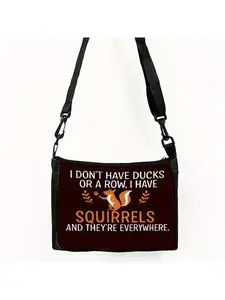 7 Cute squirrel canvas compact shoulder bag, party accessories, must-have for trend lovers 7.14