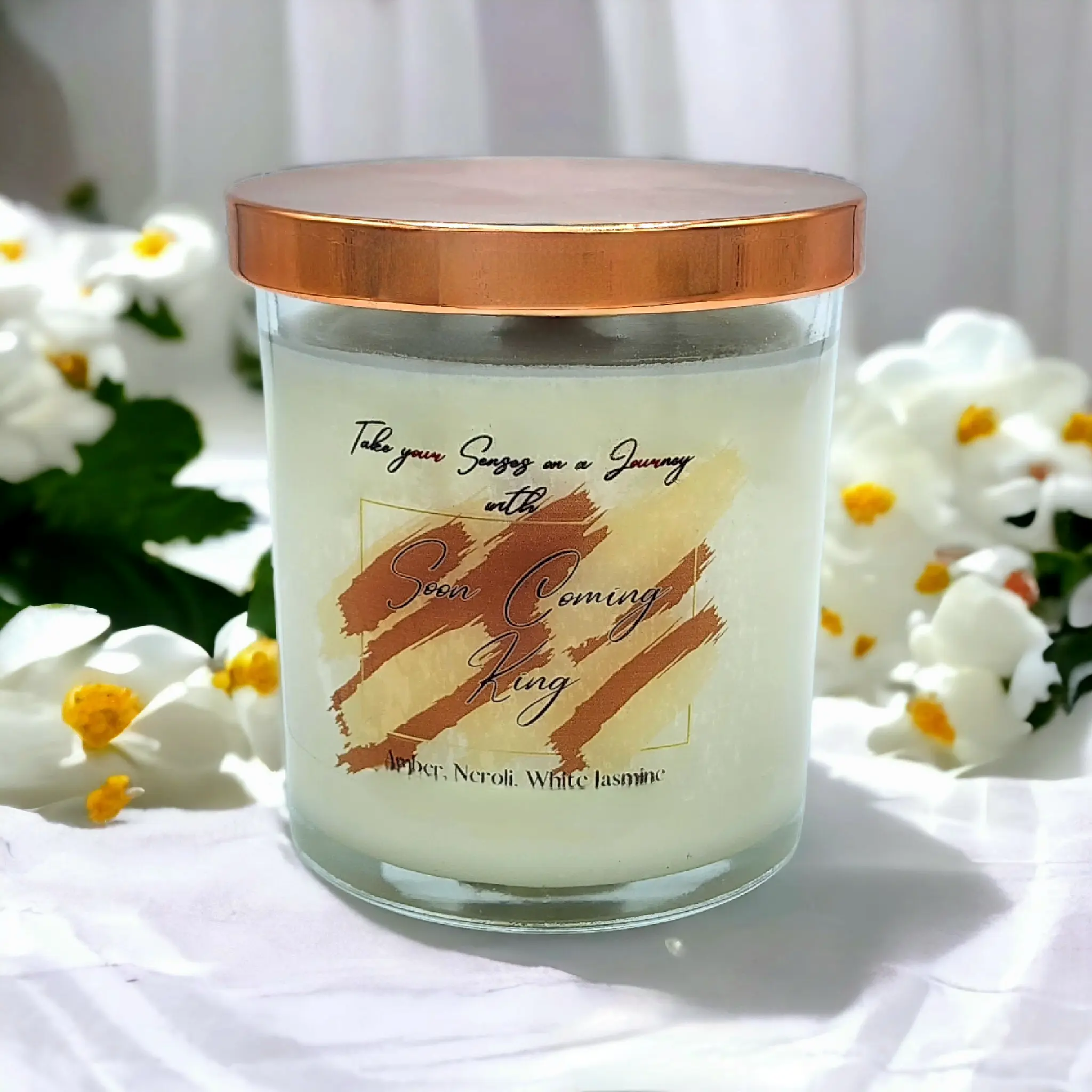 Soon Coming King | Amber, Neroli & White Jasmine 8 oz Scented Candle
