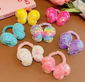 Colorful Sequin Butterfly Hair Ties